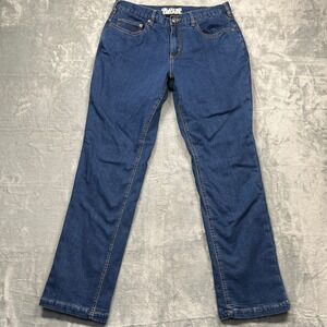Guide Gear Fleece Lined Jeans Women Blue Straight Leg Thermal Stretch Denim 12